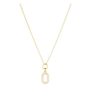 NECKLACE CAPIZZI PICCOLO - 18K GOLD PLATED, WITH WHITE ZIRCONIA