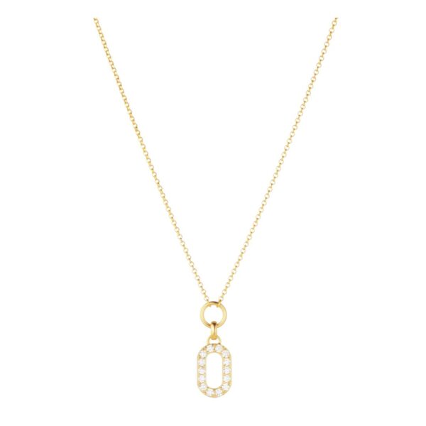 NECKLACE CAPIZZI PICCOLO - 18K GOLD PLATED, WITH WHITE ZIRCONIA
