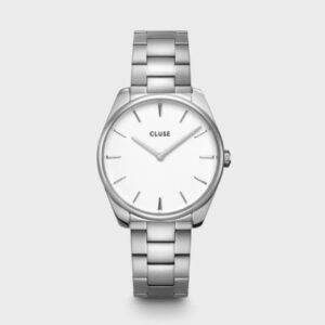Cluse Féroce Watch Steel White, Silver Colour