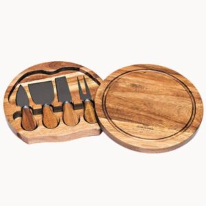 Newgrange Living Cheese Board Round with 4 Knives